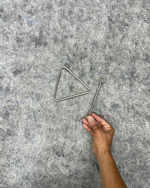 Steel Percussion Triangle Instrument with Striker