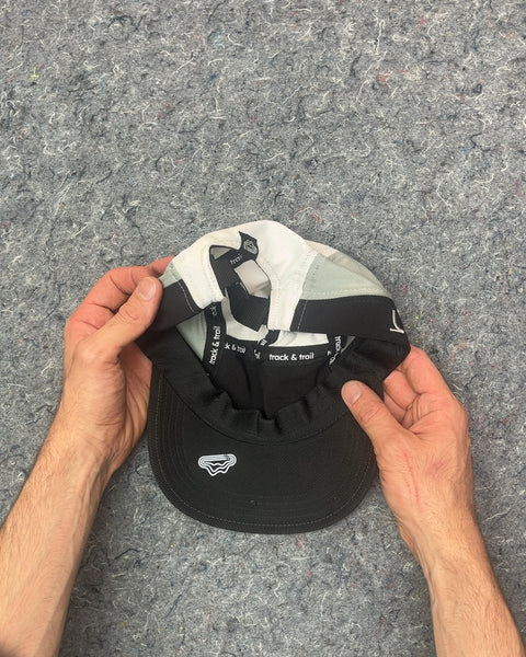 Track & Trail Black and White Cap, One Size Adjustable