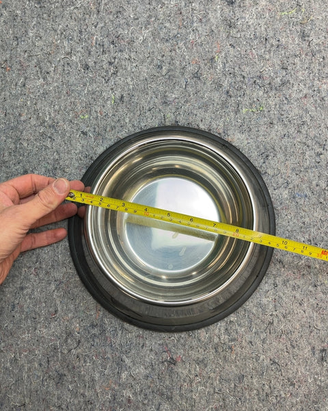 Large Amazon Basics Stainless Steel Pet Bowl