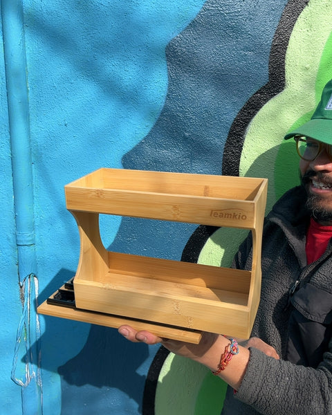 2-Tier Pull Out Teamkio Bamboo Spice Rack