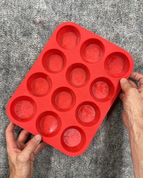 Red Silicone 12-Cup Muffin Pan