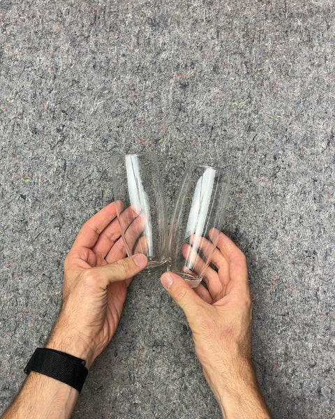 Set of 2 Stemless Champagne Flutes