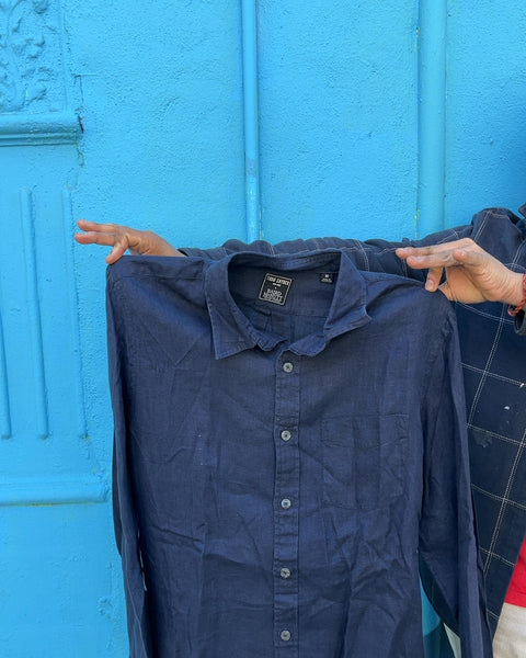 Todd Snyder Baird McNutt Navy Blue Long Sleeve Shirt, Size M
