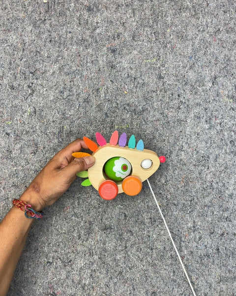 Janod Wooden Hedgehog Pull Toy