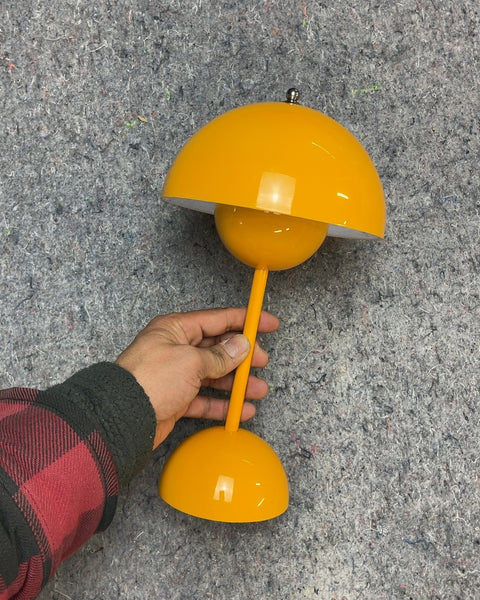 Yellow Mushroom Table Lamp, USB-B Powered