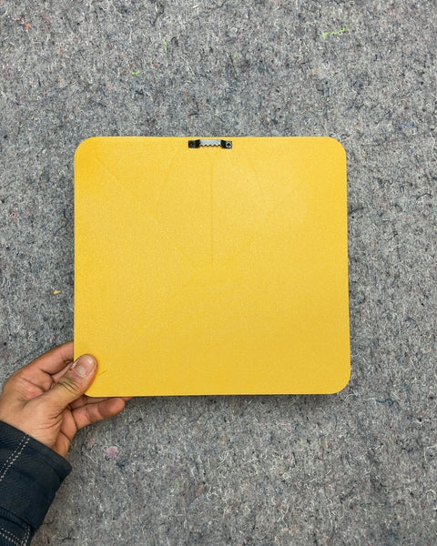Yellow Wall Shelf with Hooks