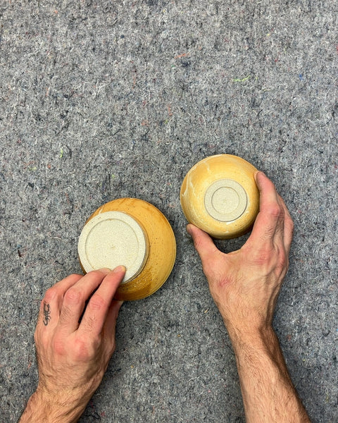 Set of 2 Cute Handmade Ceramic Bowls