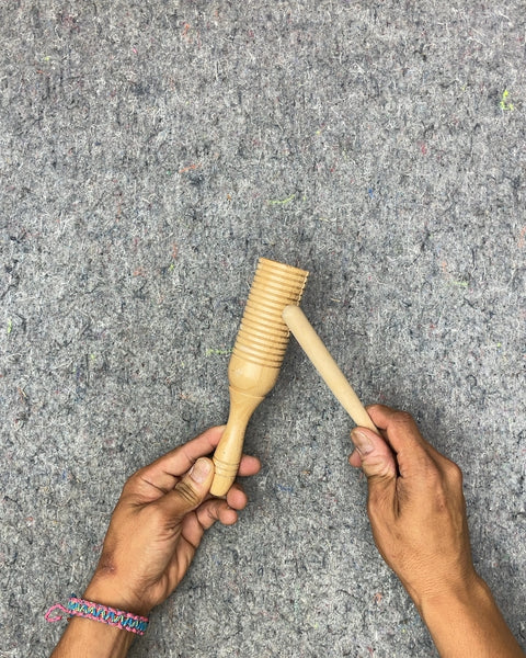 Wooden Guiro Percussion Instrument