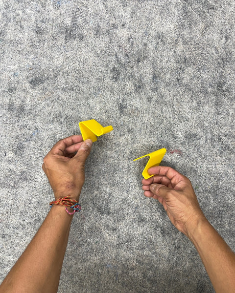 Yellow Plastic Phone Stands, Set of 2