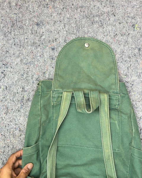 Baggu Green Canvas Drawstring Backpack