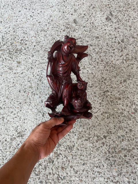 Chinese Handcarved Wood Statue
