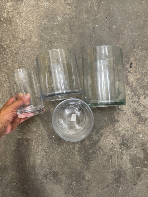 Set of 2 Lg & 2 Med Round Vases