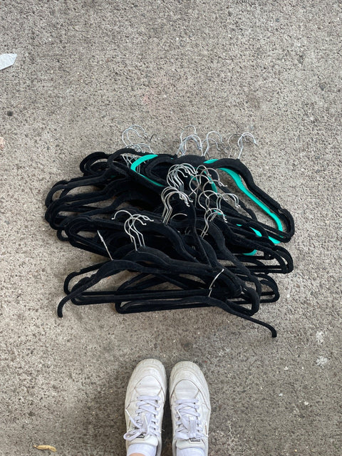 A Closet-Full of Velvet Clothes Hangers