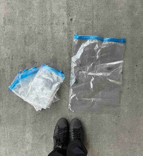 A Couple Large Ziplock Storage Bags