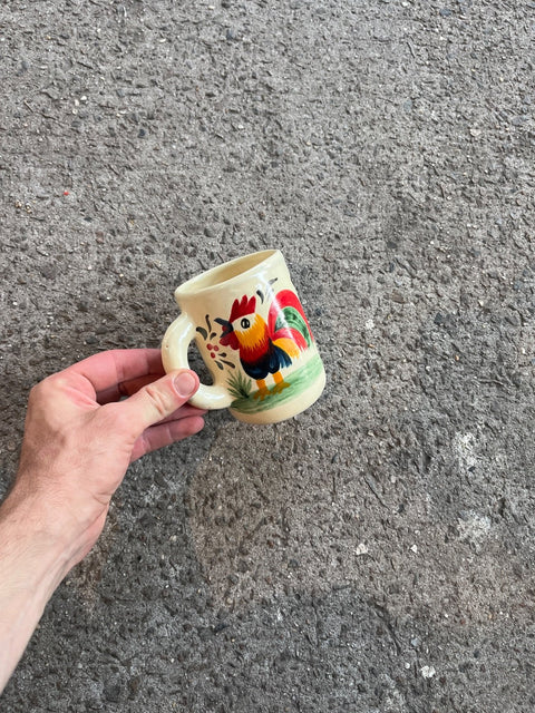 A Dope Rooster Painted Coffee Mug