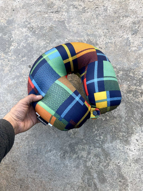 A Plaid Travel Neck Pillow