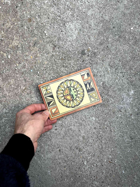 A Postcard Made Out Of Wood