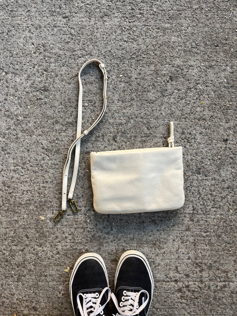 A Pretty Cream Madewell Leather Clutch / Shoulder Bag