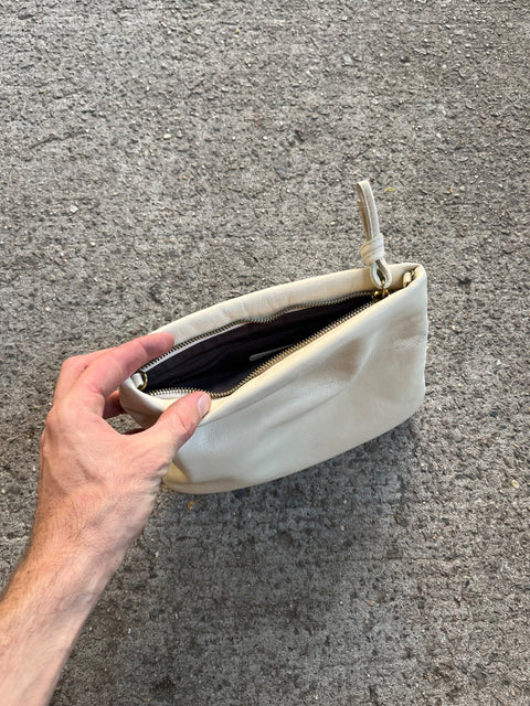 A Pretty Cream Madewell Leather Clutch / Shoulder Bag