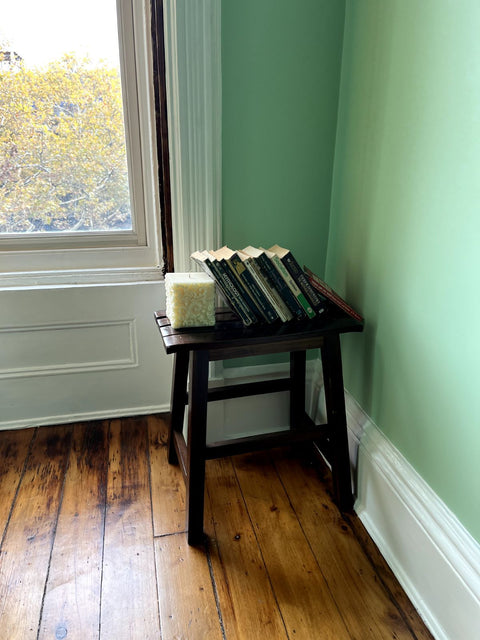 A Pretty Wood Stool, H18.5"