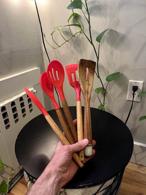 A Set Of Useful Kitchen Spatulas