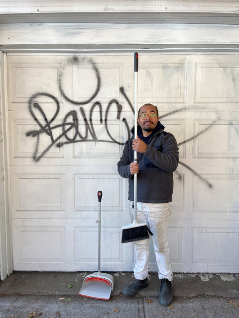 A Sexy Broom And Dustpan Set