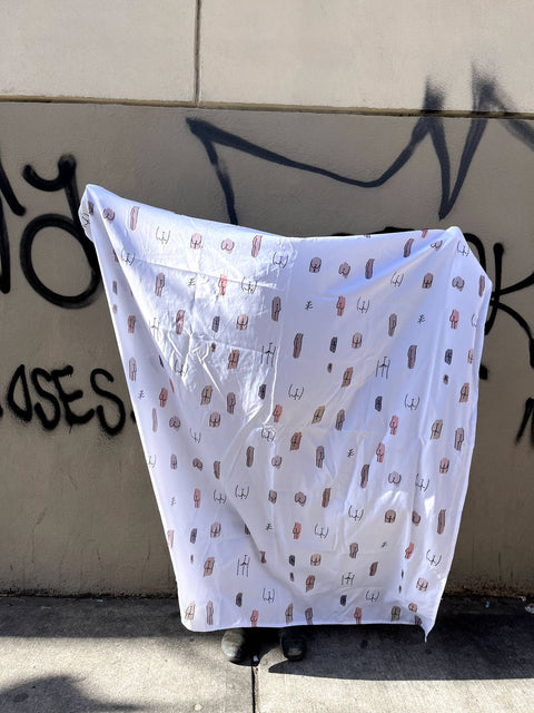 A Shower Curtain Full Of Butts