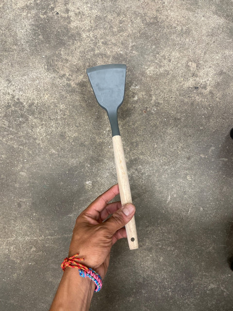 A Silicone & Wood Spatula