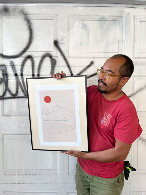 A Very Nice Minimalist Mountain Print, 16x20"