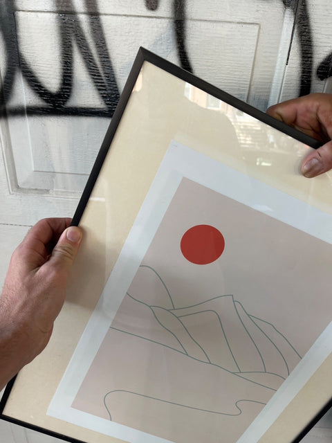 A Very Nice Minimalist Mountain Print, 16x20"