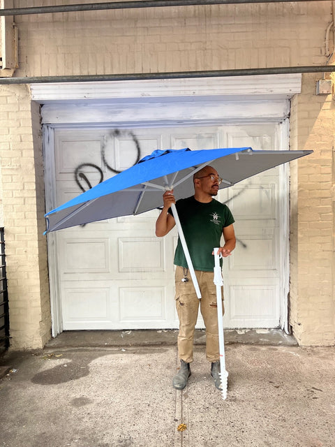 A Very Serious Rio Beach Umbrella With Auger Anchor
