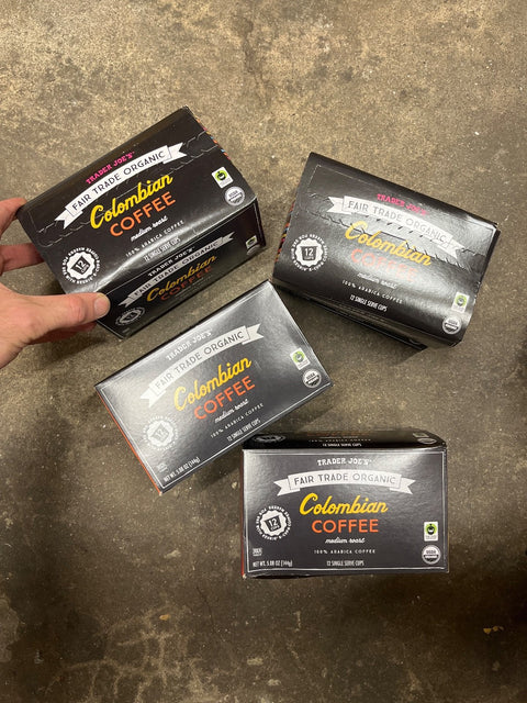 A Whole Bunch Of Trader Joe's Colombian Coffee Single Serve Cups, Unexpired