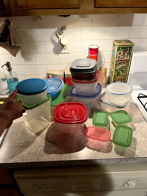 A Whole Bunch Of Plastic Food Containers