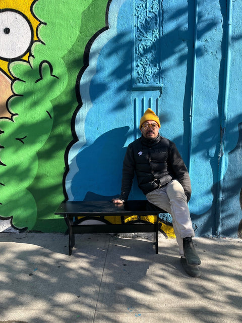 A Wood Bench, L41xH18"