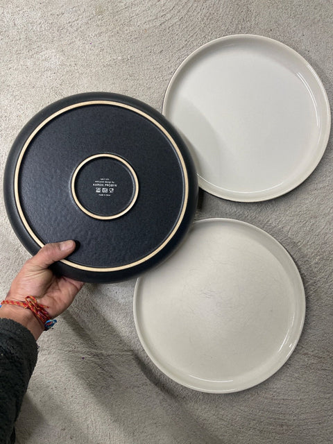 Aaron Probyn x West Elm Neutral Round Dinner Plates