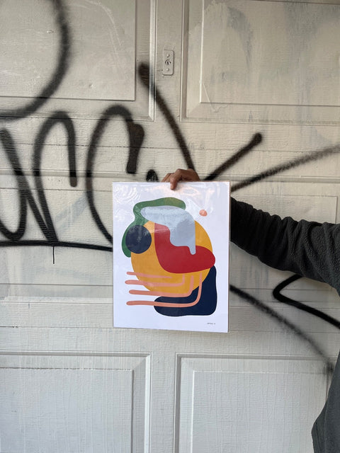 Abstract Colorful Print, 11x14"