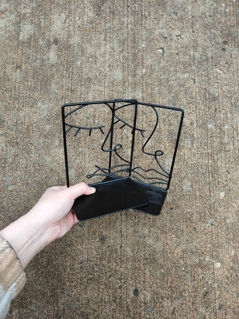 Abstract Face Bookends