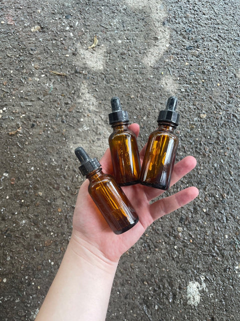 Amber Dropper Bottles