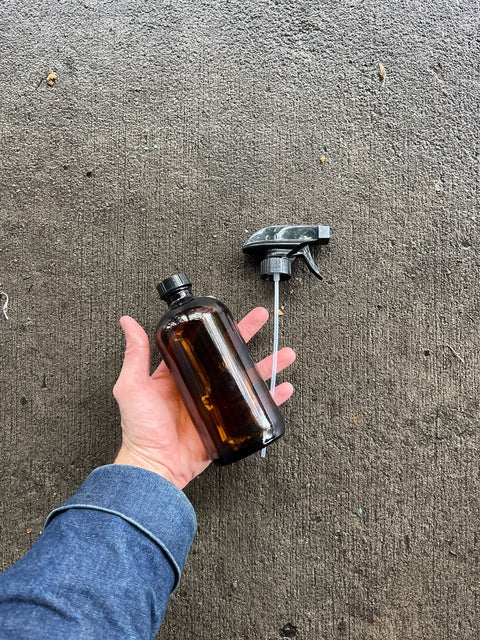 Amber Glass Spray Bottle