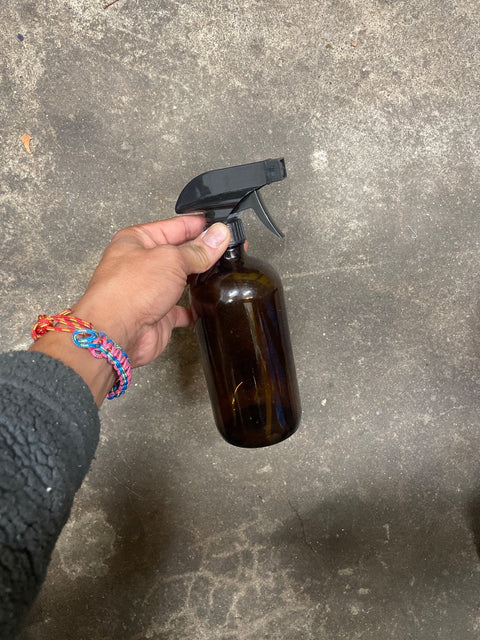 Amber Glass Spray Bottle