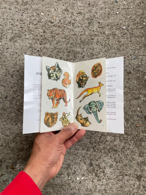 Animal Temporary Tattoo Set