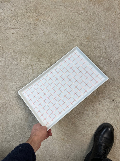Another Bigass CB2 Grid Patterned Serving Tray, 10x17"