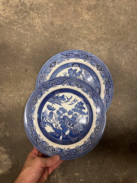 Another Pair Of Blue Willow Dinner Plates
