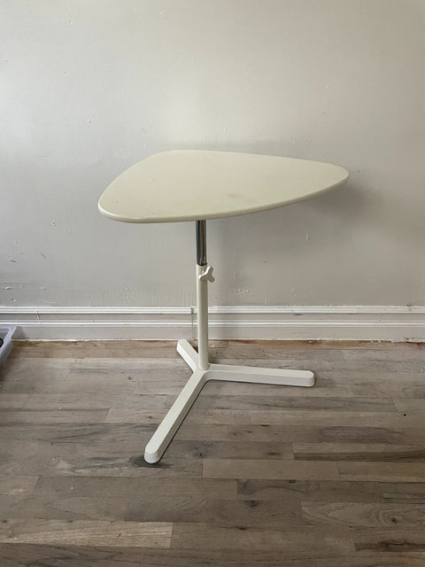 Another White Adjustable Side Table, W23"