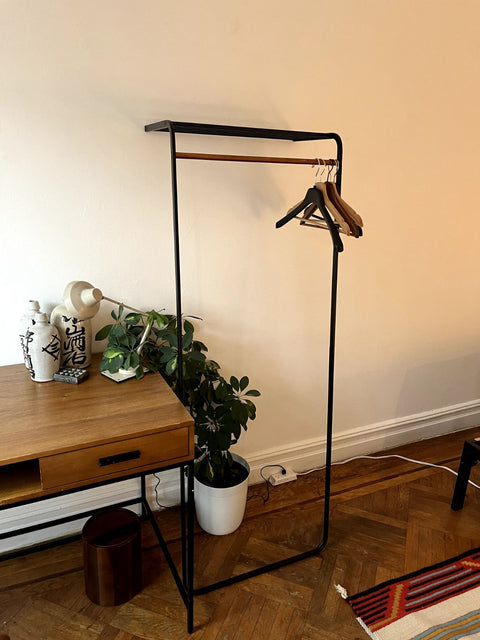 Anthropologie Steel Leaning Garment Rack, H63"