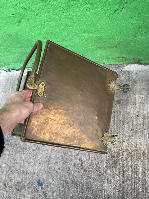 Antique Brass Firewood Log Holder