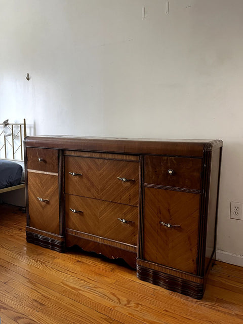 Antique (& Heavy) Wooden Dresser That Needs Love, W58xD21xH36"