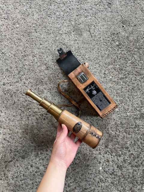 Antique Telescope With Case