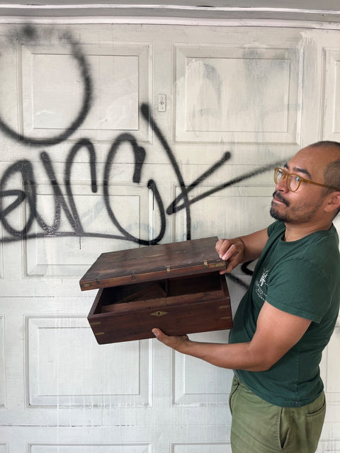 Antique Wooden Storage Chest