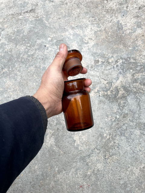 Apothecary Amber Glass Jar